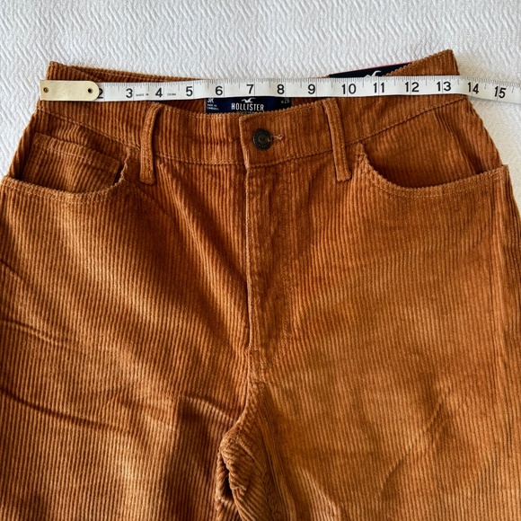 NWT Hollister High-Rise Dad Pants Corduroy Size 26 Length 29" Copper Brown - Picture 9 of 14